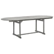 Bowery Hill Solid Acacia Wood Standard Extendable Garden Dining Set in Gray