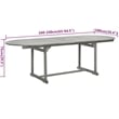 Bowery Hill Solid Acacia Wood Standard Extendable Garden Dining Set in Gray