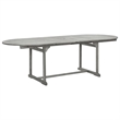Bowery Hill Contemporary Solid Acacia Wood Garden Dining Set in Gray