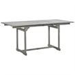 Bowery Hill Solid Acacia Wood Standard Extendable Garden Dining Set in Gray