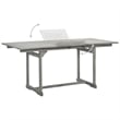 Bowery Hill Solid Acacia Wood Standard Extendable Garden Dining Set in Gray