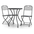 Bowery Hill Expanded Metal Mesh With E-Coating Garden Dining Set - Gray