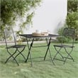 Bowery Hill Contemporary Garden Dining Set in Anthracite/Gray
