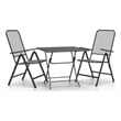 Bowery Hill Contemporary Garden Dining Set in Anthracite/Gray