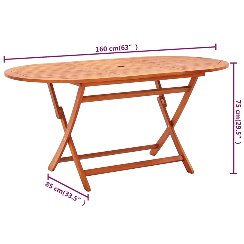Bowery Hill 7 Piece Eucalyptus Wood&Textilene Patio Dining Set in Black