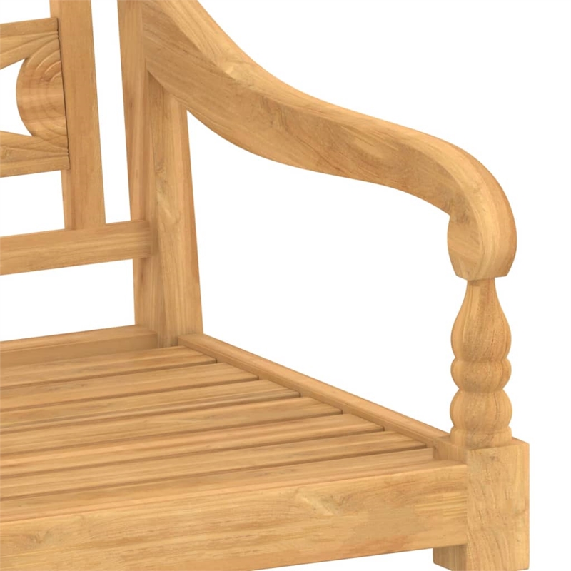 Bowery Hill Patio Dining Set Natural Wood Solid Teak Wood Medium - Set of 4