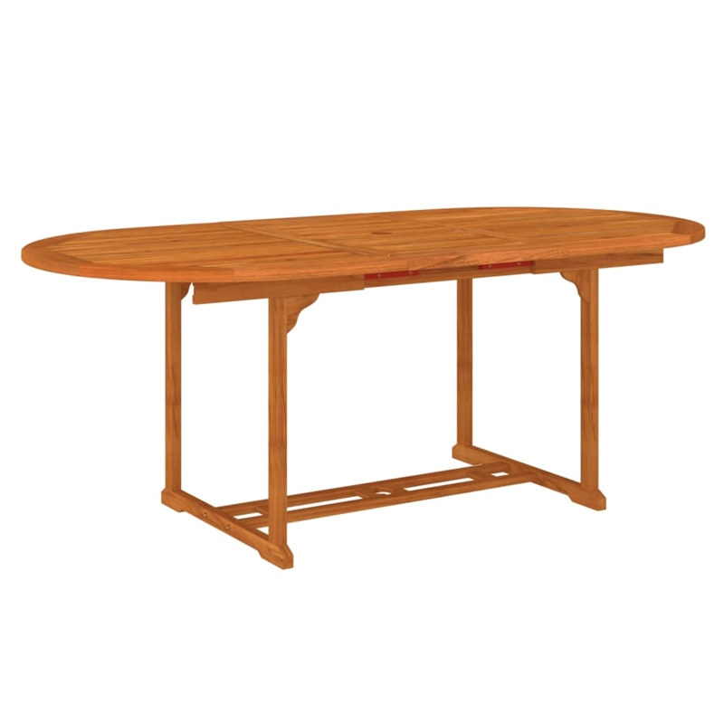 Bowery Hill Solid Eucalyptus Wood Medium Garden Dining Set in Reddish-Brown