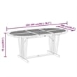 Bowery Hill Solid Eucalyptus Wood Medium Garden Dining Set Reddish-Brown