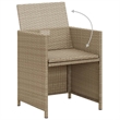 Bowery Hill Solid Acacia Wood Medium Garden Dining Set in Beige