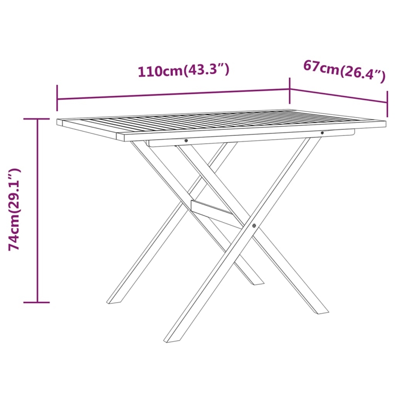 Bowery Hill Solid Acacia Wood Medium Garden Dining Set in Beige