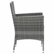 Bowery Hill Contemporary PE Rattan & Glass Medium Dining Set in Gray
