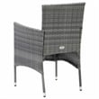 Bowery Hill Contemporary PE Rattan & Glass Medium Dining Set in Gray