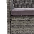 Bowery Hill Contemporary PE Rattan & Glass Medium Dining Set in Gray