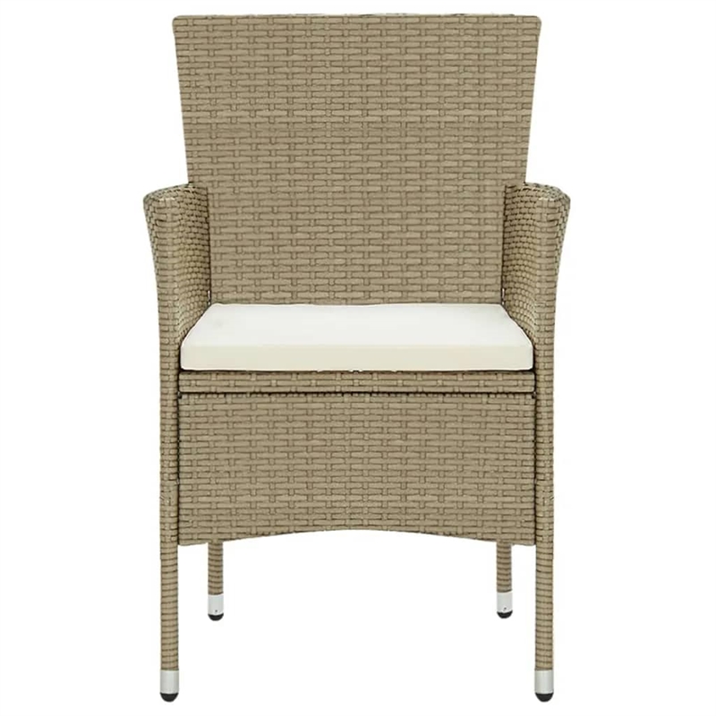 Bowery Hill PE Rattan Medium Light Weight Dining Set in Beige
