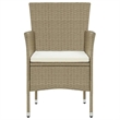 Bowery Hill PE Rattan Medium Light Weight Dining Set in Beige
