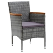 Bowery Hill Contemporary Weather-Resistant Dining Set in Gray/Dark Gray/Black