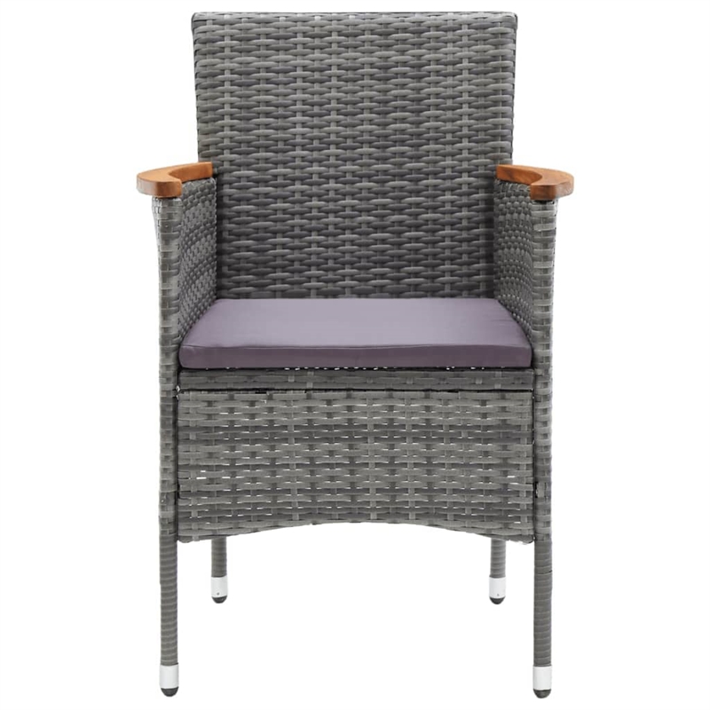 Bowery Hill Contemporary 9 Piece Garden Patio Dining Set in Gray