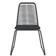 Bowery Hill Powder-Coated Steel 5 Piece Garden Dining Set in Black