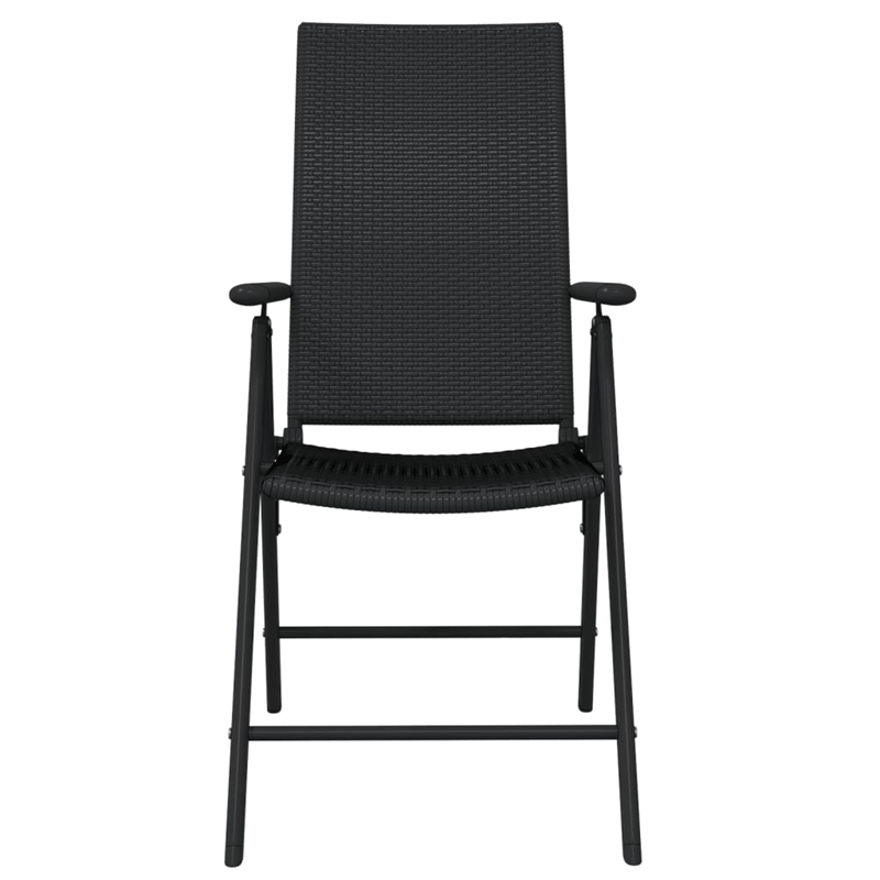 Bowery Hill Contemporary Weather-Resistant Garden Dining Set in Black