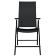 Bowery Hill Contemporary Weather-Resistant Garden Dining Set in Black