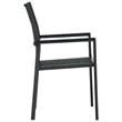 Bowery Hill Contemporary Powder-Coated Steel Garden Dining Set in Black