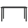 Bowery Hill Contemporary Powder-Coated Steel Garden Dining Set in Black