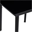 Bowery Hill Contemporary Powder-Coated Steel Garden Dining Set in Black