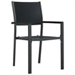 Bowery Hill Contemporary Powder-Coated Steel Garden Dining Set in Black
