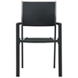 Bowery Hill Contemporary Powder-Coated Steel Garden Dining Set in Black
