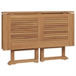 Bowery Hill Solid Teak Wood Medium Foldable Outdoor Dining Set in Brown