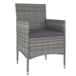 Bowery Hill Contemporary Garden Dining Set in Gray/Dark Gray
