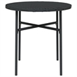 Bowery Hill Contemporary Weather-Resistant 3 Piece Garden Dining Set in Black
