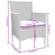 Bowery Hill Contemporary Weather-Resistant 3 Piece Garden Dining Set in Black