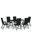 Bowery Hill Contemporary Weather-Resistant Garden Dining Set in Black