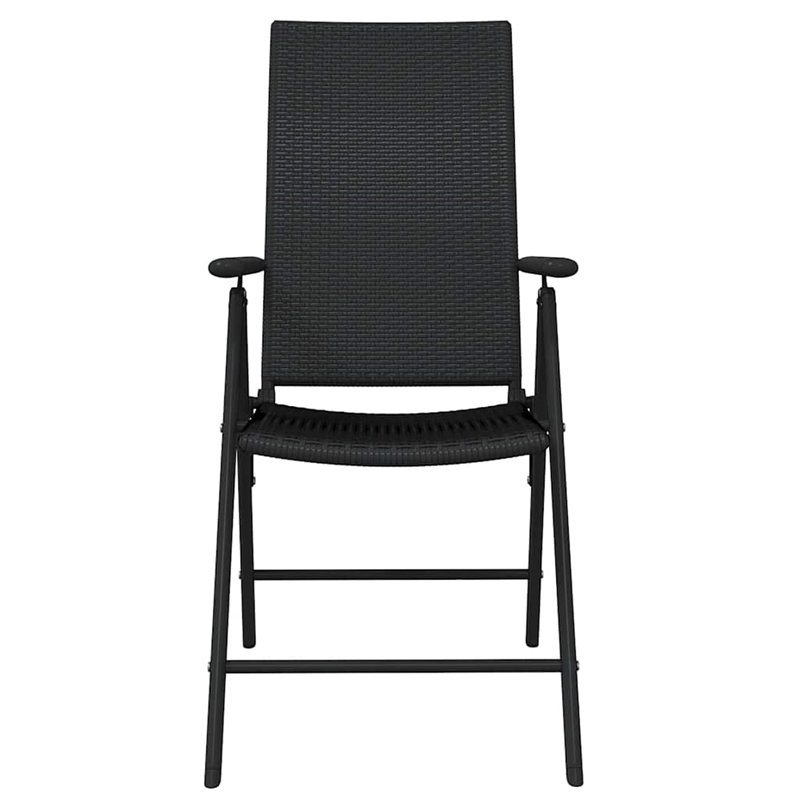 Bowery Hill Contemporary Weather-Resistant Garden Dining Set in Black