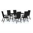 Bowery Hill Contemporary Weather-Resistant Garden Dining Set in Black