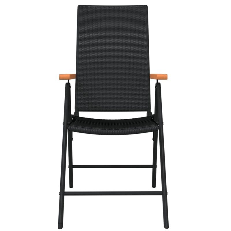 Bowery Hill Contemporary Weather-Resistant Garden Dining Set in Black