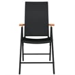 Bowery Hill Contemporary Weather-Resistant Garden Dining Set in Black