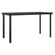 Bowery Hill Contemporary Weather-Resistant Garden Dining Set in Black