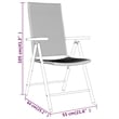 Bowery Hill Contemporary Weather-Resistant Garden Dining Set in Black