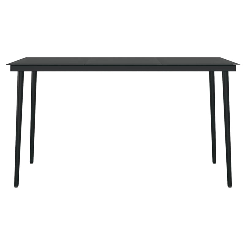 Bowery Hill Powder-Coated Steel 5 Piece Durable Dining Set in Black
