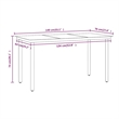 Bowery Hill Contemporary Garden Dining Set in Gray and Black