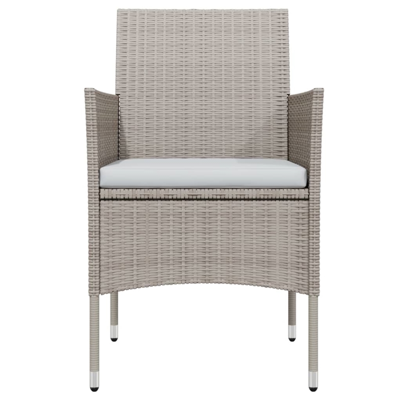 Bowery Hill Contemporary Patio Dining Set in Beige and Black