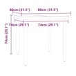 Bowery Hill Contemporary Garden Dining Set in Gray and Black
