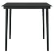 Bowery Hill Contemporary Weather-Resistant Garden Dining Set in Black