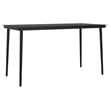 Bowery Hill Contemporary Garden Dining Set in Gray and Black