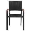 Bowery Hill Contemporary Weather-Resistant Garden Dining Set in Black