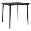 Bowery Hill Contemporary Weather-Resistant Garden Dining Set in Black