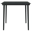 Bowery Hill Contemporary Weather-Resistant Garden Dining Set in Black