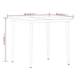 Bowery Hill Contemporary Weather-Resistant Garden Dining Set in Black